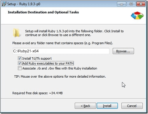 Ruby Installation Step 2