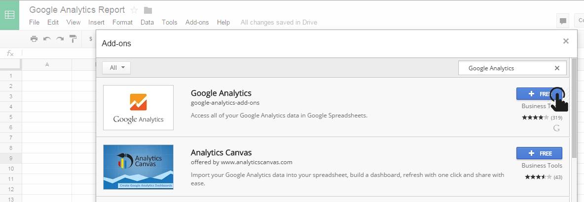 Download Google Analytics Addon