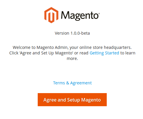 Magento Admin Page