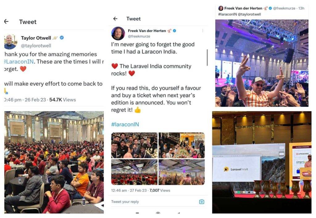 Tweets on Laracon IN